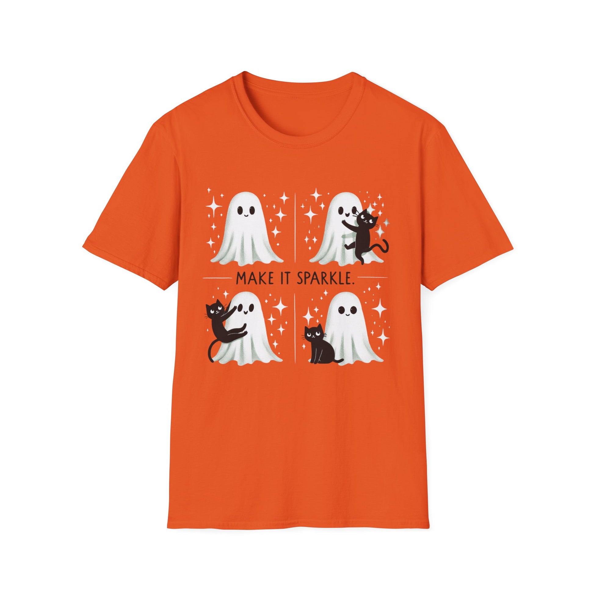 Cute Ghost Sparkle T-Shirt - Unisex Softstyle