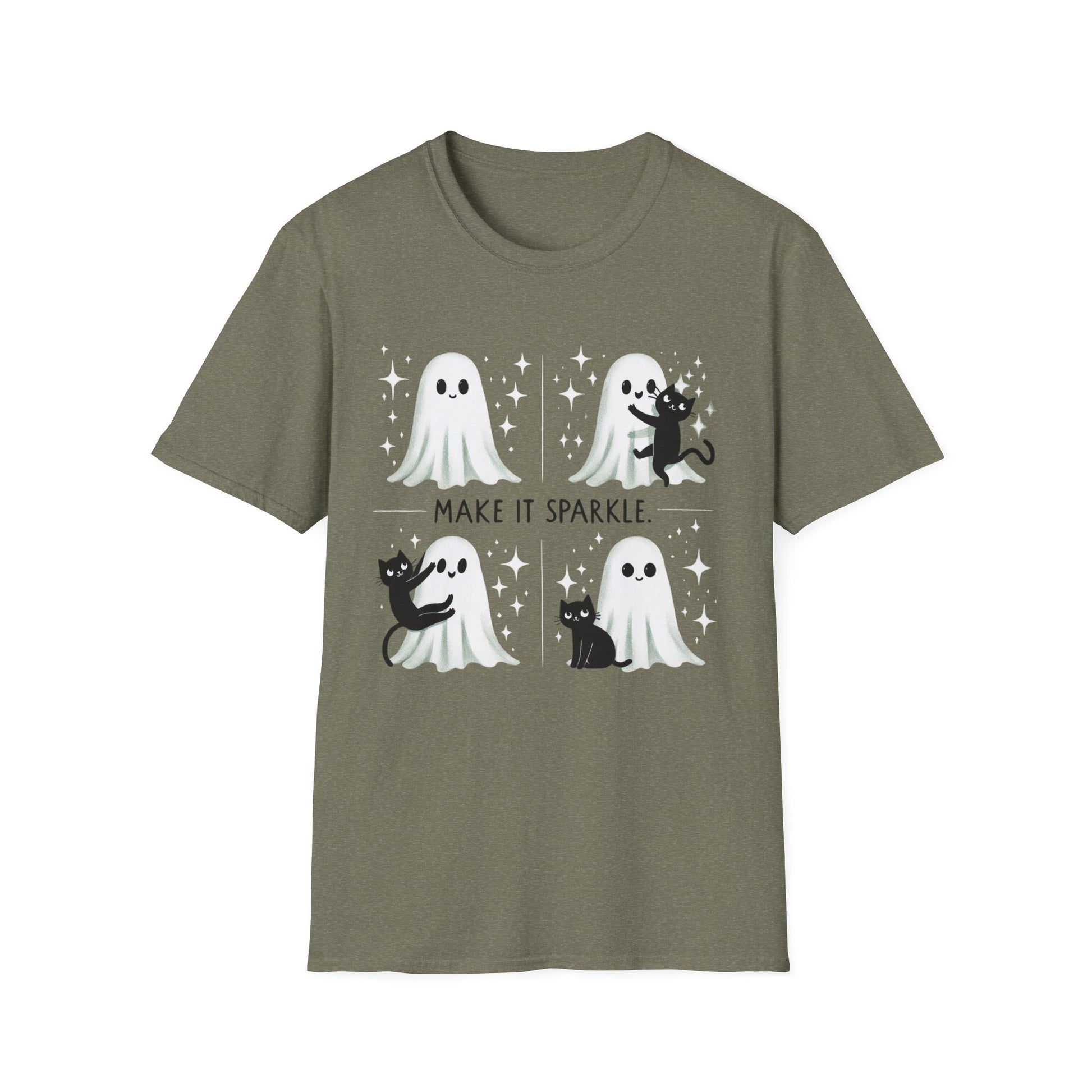 Cute Ghost Sparkle T-Shirt - Unisex Softstyle