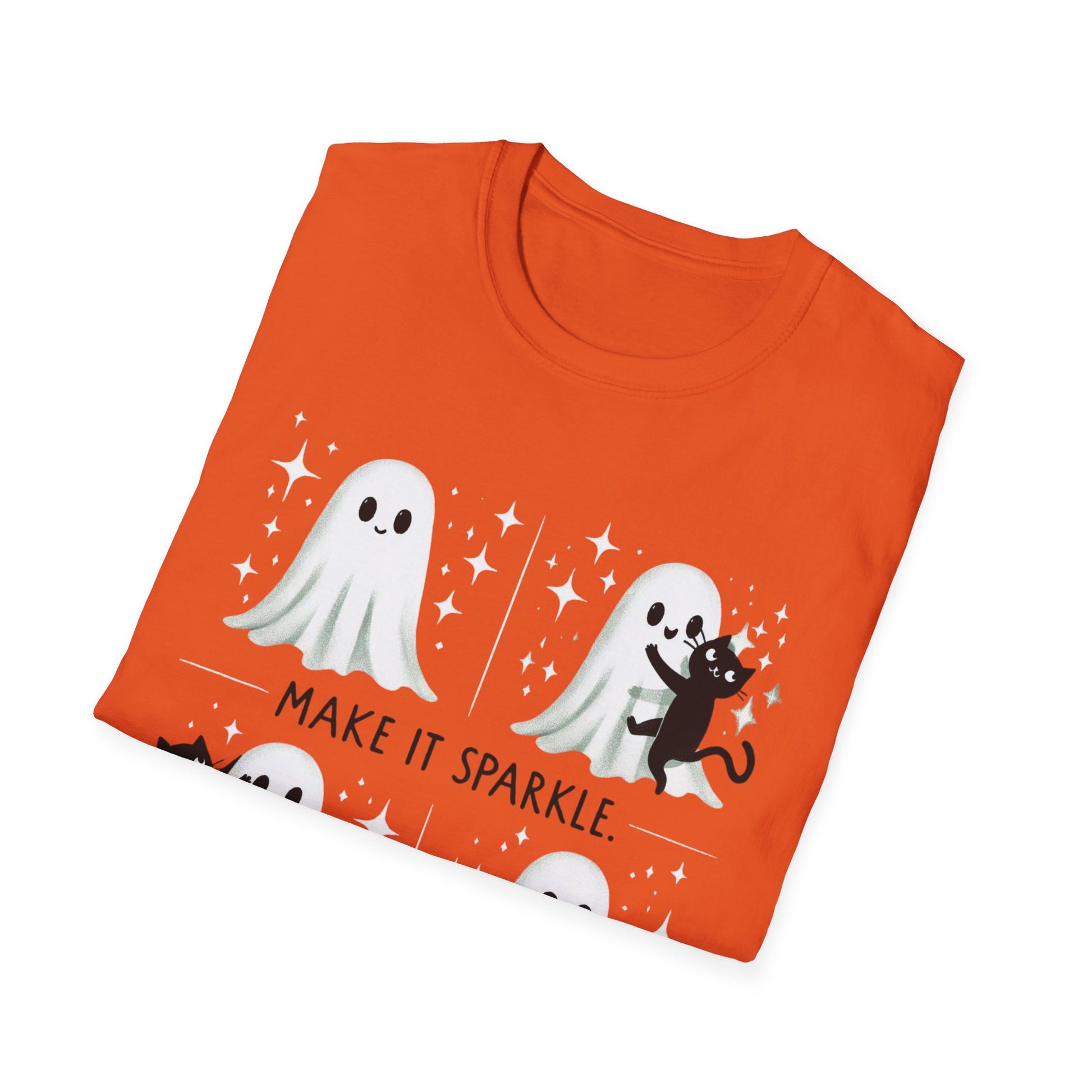 Cute Ghost Sparkle T-Shirt - Unisex Softstyle