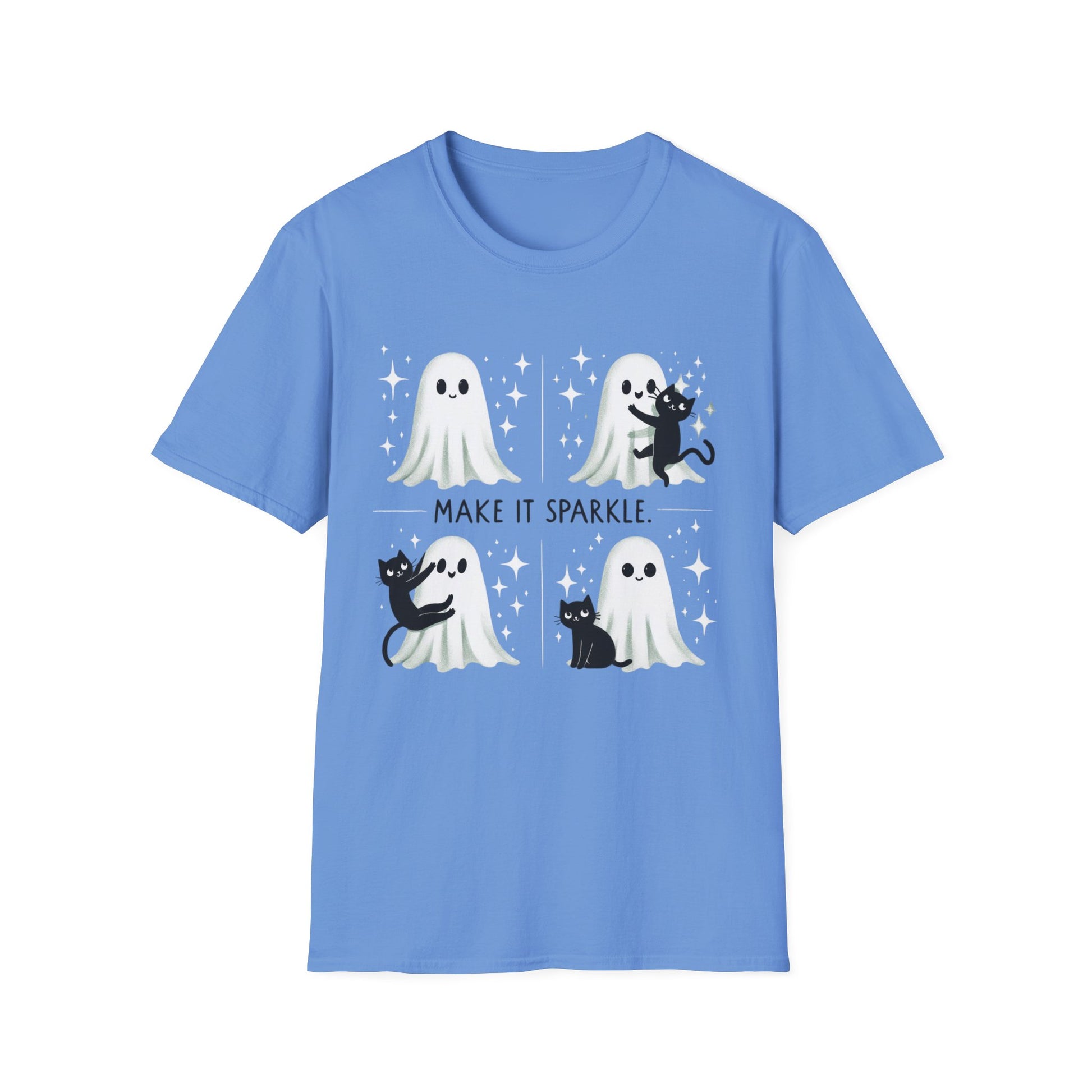 Cute Ghost Sparkle T-Shirt - Unisex Softstyle