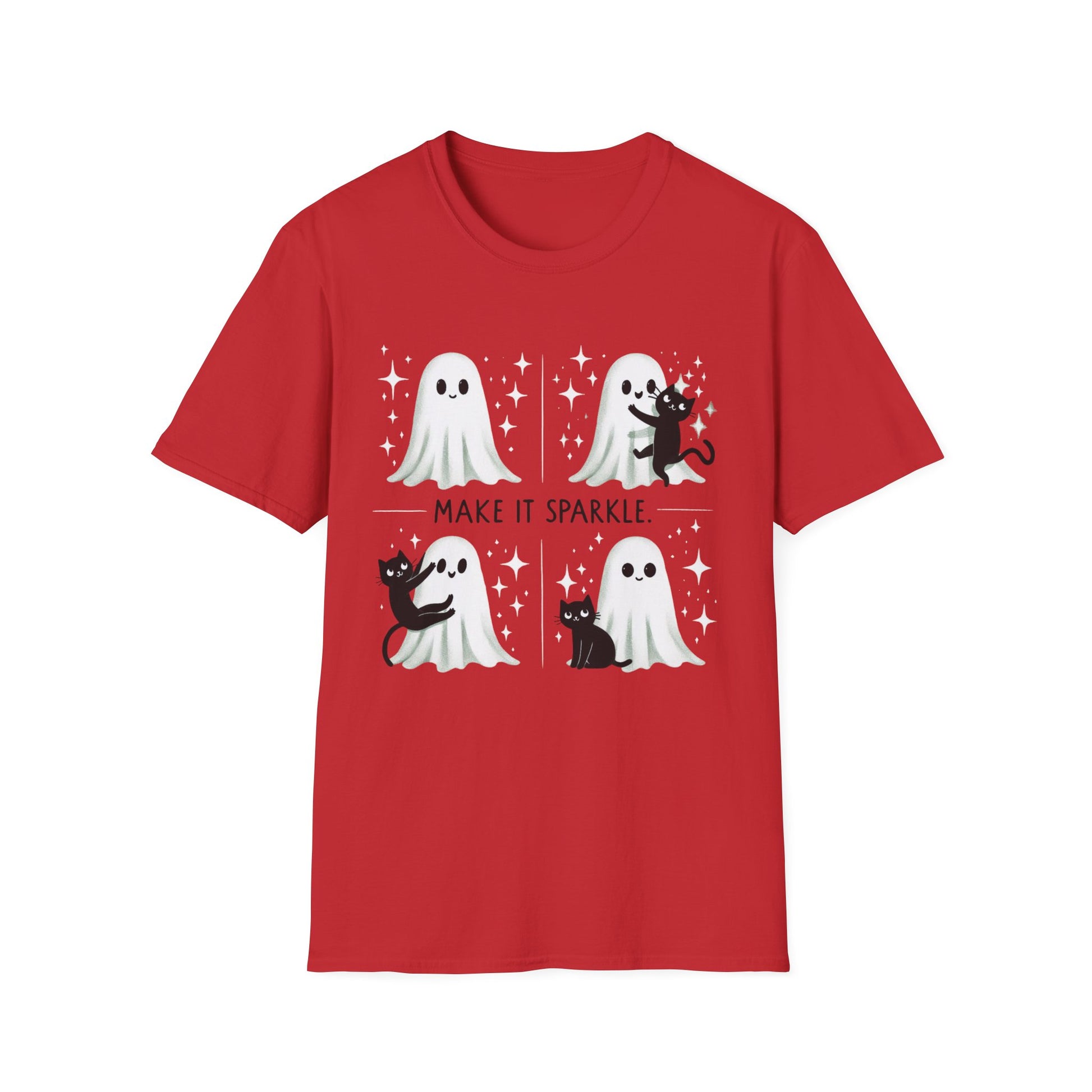Cute Ghost Sparkle T-Shirt - Unisex Softstyle