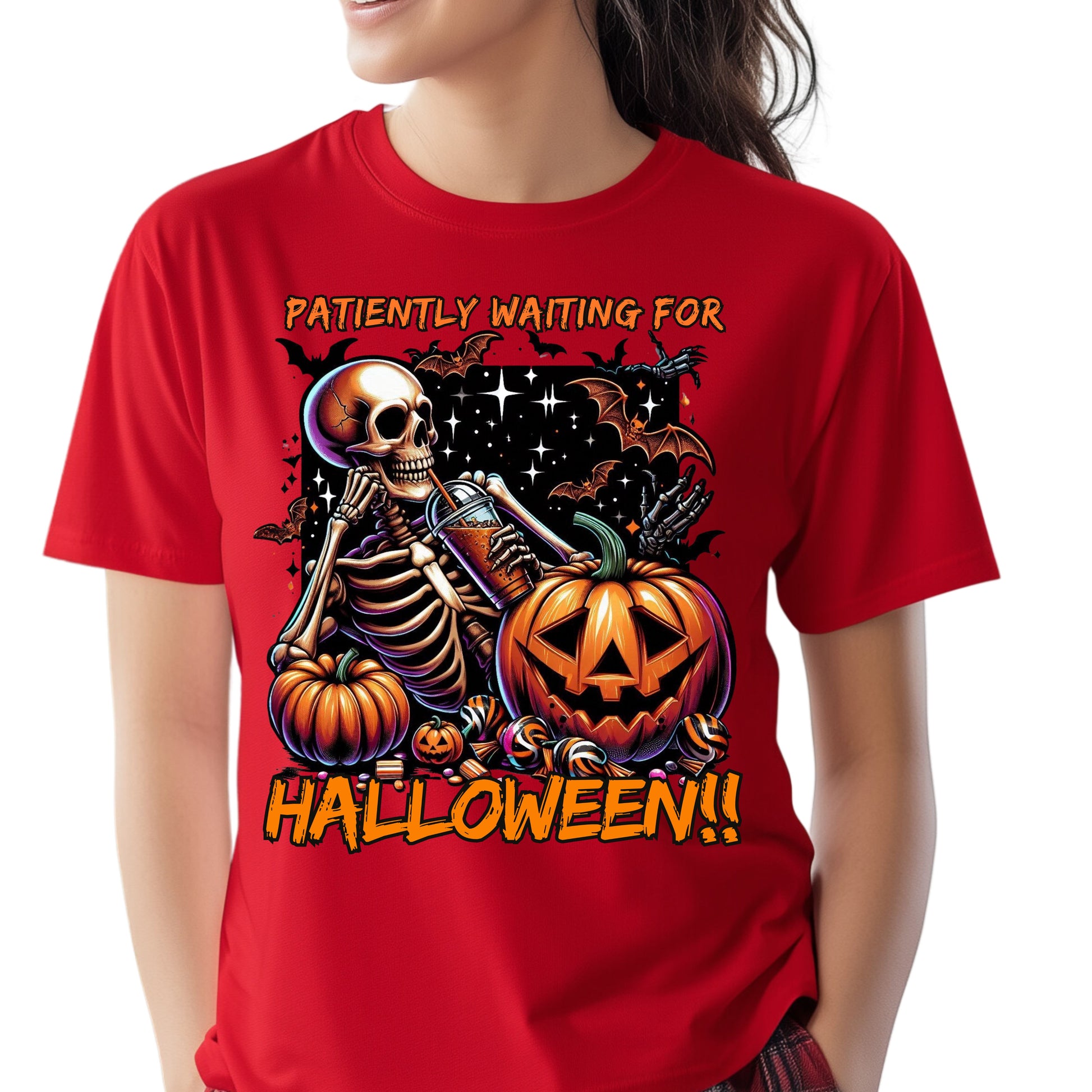 Halloween Skeleton T-Shirt, Unisex Softstyle Tee, Spooky Apparel, Fall Festival Shirt, Halloween Costume Top, Pumpkin Graphic Tee