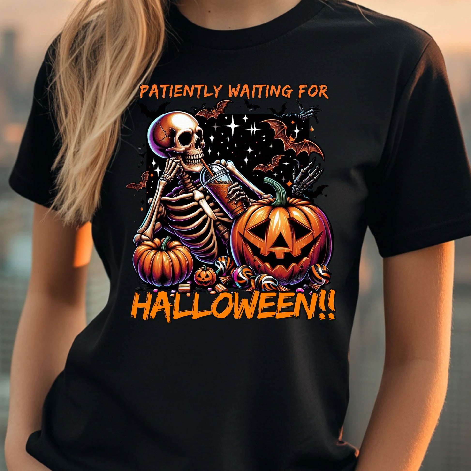 Halloween Skeleton T-Shirt, Unisex Softstyle Tee, Spooky Apparel, Fall Festival Shirt, Halloween Costume Top, Pumpkin Graphic Tee