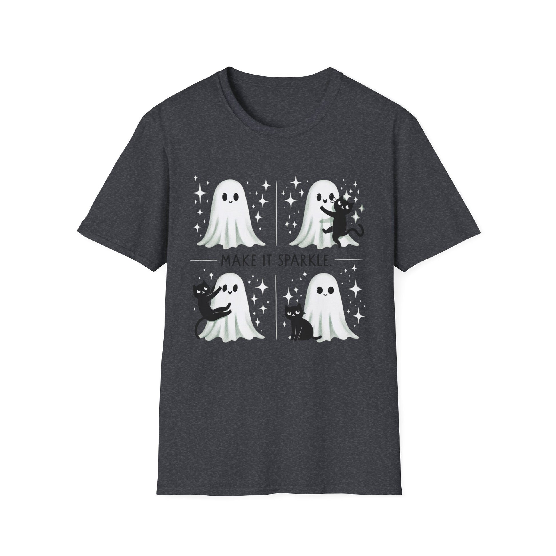 Cute Ghost Sparkle T-Shirt - Unisex Softstyle