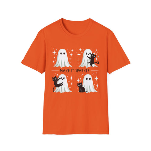 Cute Ghost Sparkle T-Shirt - Unisex Softstyle