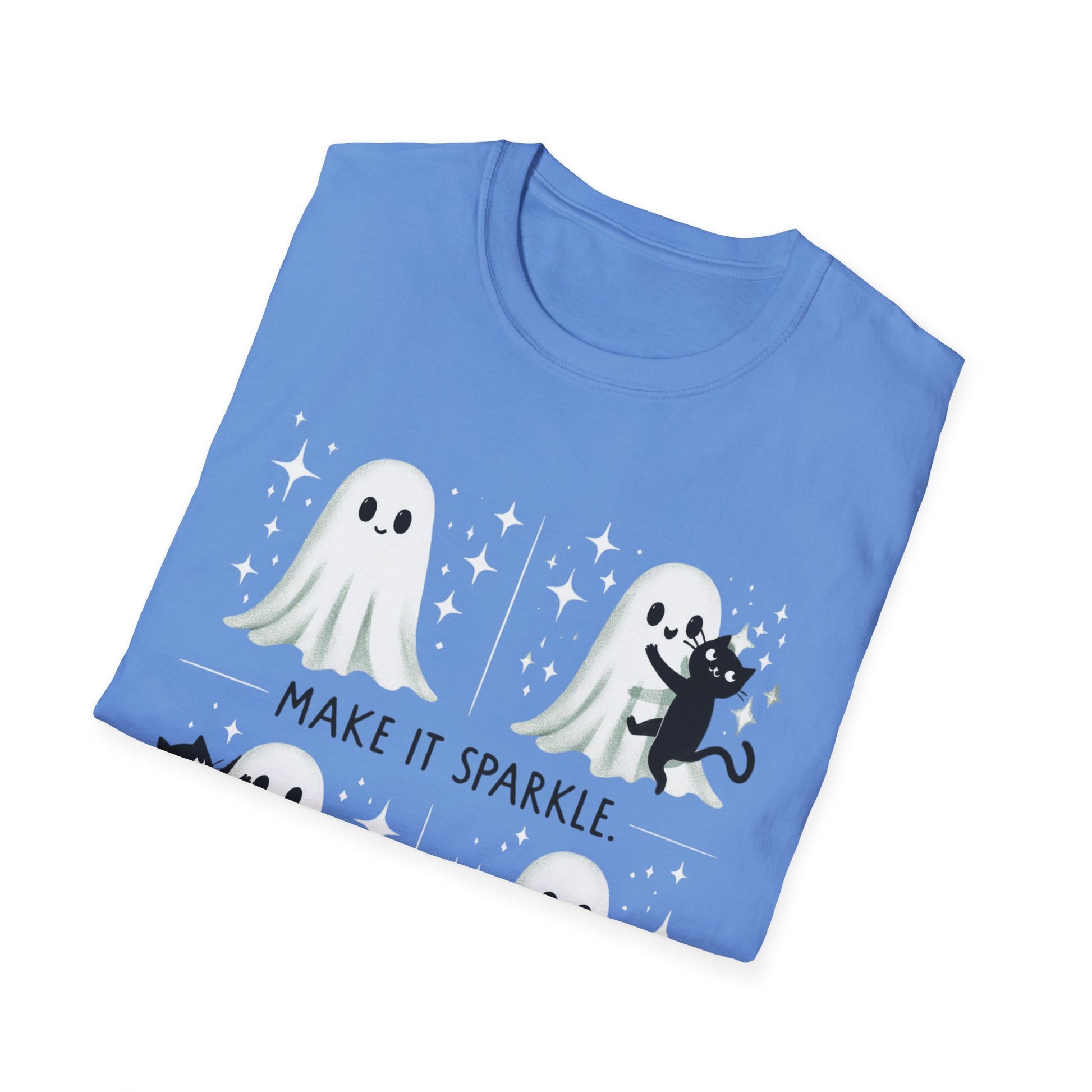 Cute Ghost Sparkle T-Shirt - Unisex Softstyle